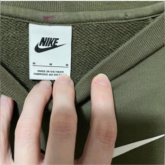 Men's Nike Air French Terry Crew Neck Sweatshirt Size M - Picture 8 of 10